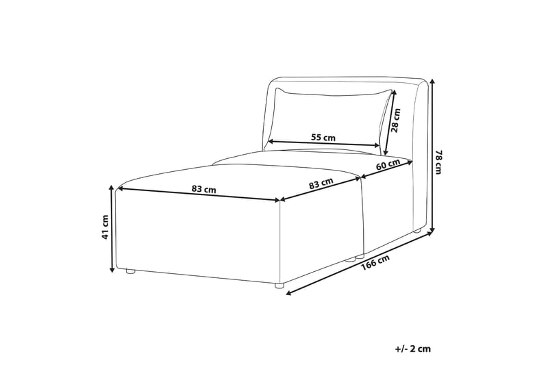 Fabjerg Sjeselong 83 cm - Hvit - Møbler - Stoler - Lenestoler - Liggestol