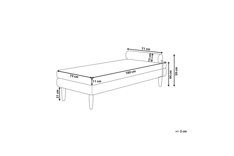 Faralov Sjeselong 73 cm - Beige/Svart - Møbler - Stoler - Lenestoler - Liggestol