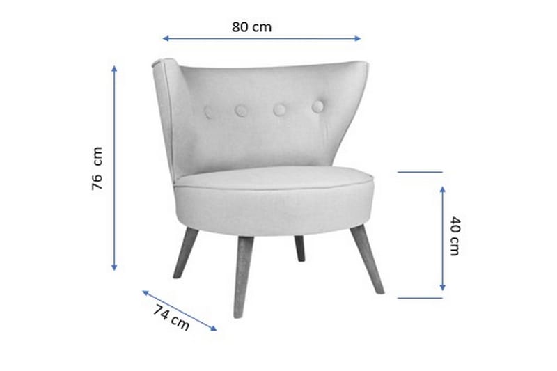 Lenestol Buritica med Armlene - Beige - Møbler - Stoler - Lenestoler