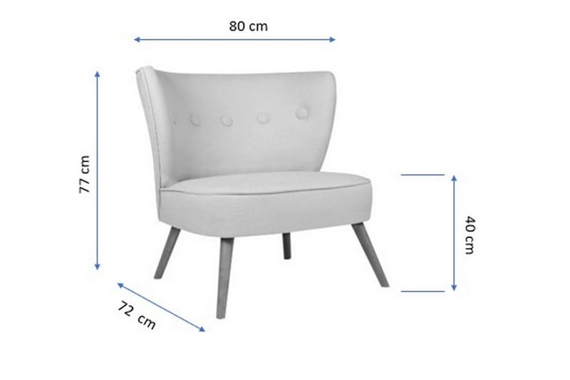 Lenestol Terriq med Armlene - Beige - Møbler - Stoler - Lenestoler