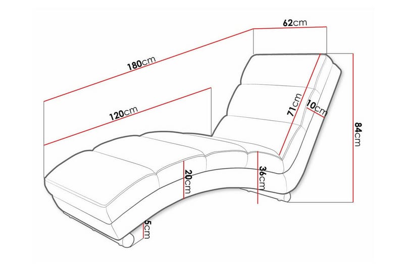 Liggestol Kintore 62 cm - Brun - Møbler - Stoler - Lenestoler - Liggestol