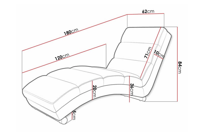 Liggestol Kintore 62 cm - Mørkeblå - Møbler - Stoler - Lenestoler - Liggestol