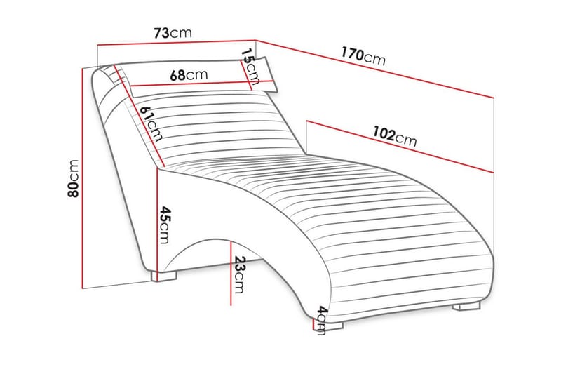 Liggestol Staffin 73 cm - Gul - Møbler - Stoler - Lenestoler - Liggestol