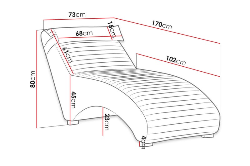 Liggestol Staffin 73 cm - Lysegrå - Møbler - Stoler - Lenestoler - Liggestol