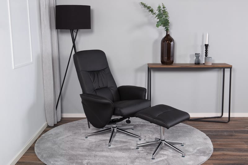 Rolf Recliner med Ottoman - Sort - Møbler - Stoler - Lenestoler - Recliner