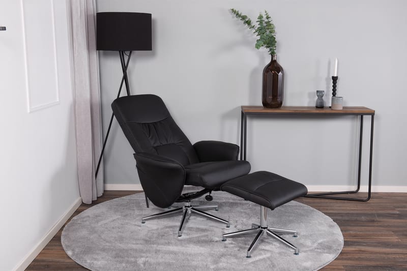 Rolf Recliner med Ottoman - Sort - Møbler - Stoler - Lenestoler - Recliner