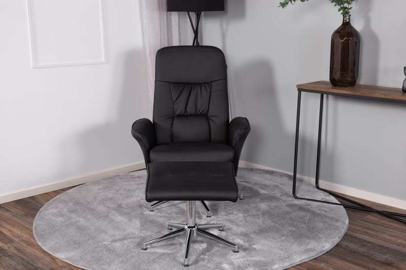 Rolf Recliner med Ottoman - Sort - Møbler - Stoler - Lenestoler - Recliner