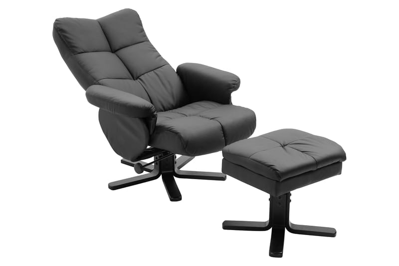 Sven Recliner med Ottoman - Sort - Møbler - Stoler - Lenestoler - Recliner