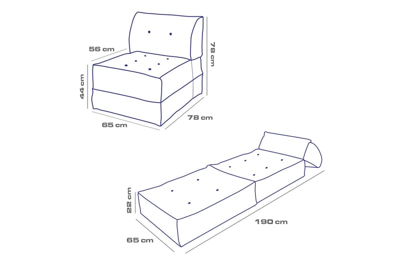 Sovesofa Lenestol Avy - Beige - Møbler - Stoler - Lenestoler - Sengestol