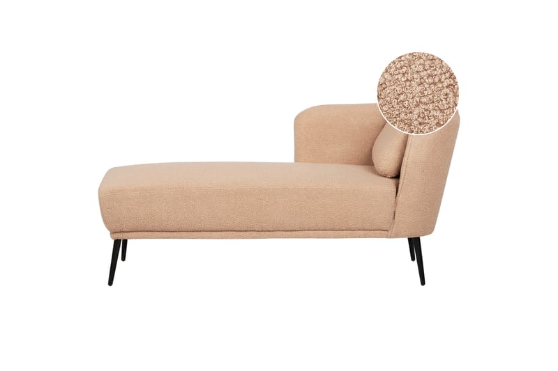 Uklund Sjeselong 148 cm Høyre - Beige/Svart - Møbler - Stoler - Lenestoler - Liggestol