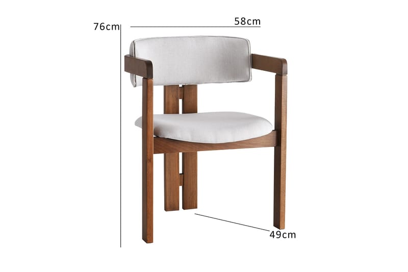 Karmstol Mamuna - Valnøtt - Møbler - Stoler - Spisestuestoler & kjøkkenstoler