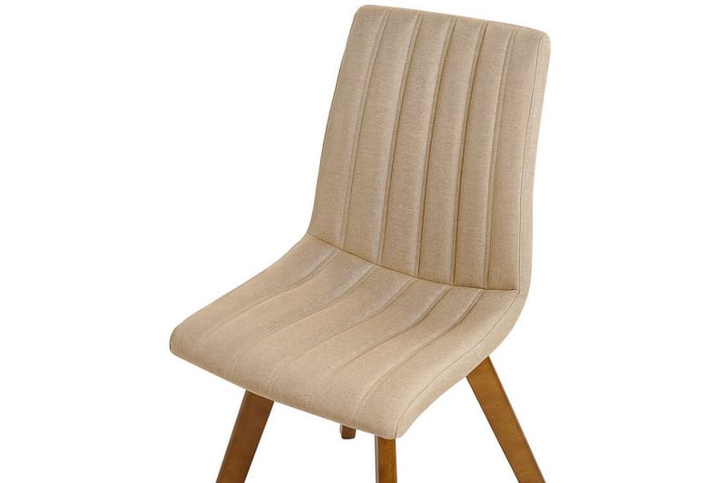 Spisestol 2 stk beige CALGARY - Beige - Møbler - Stoler - Spisestuestoler & kjøkkenstoler