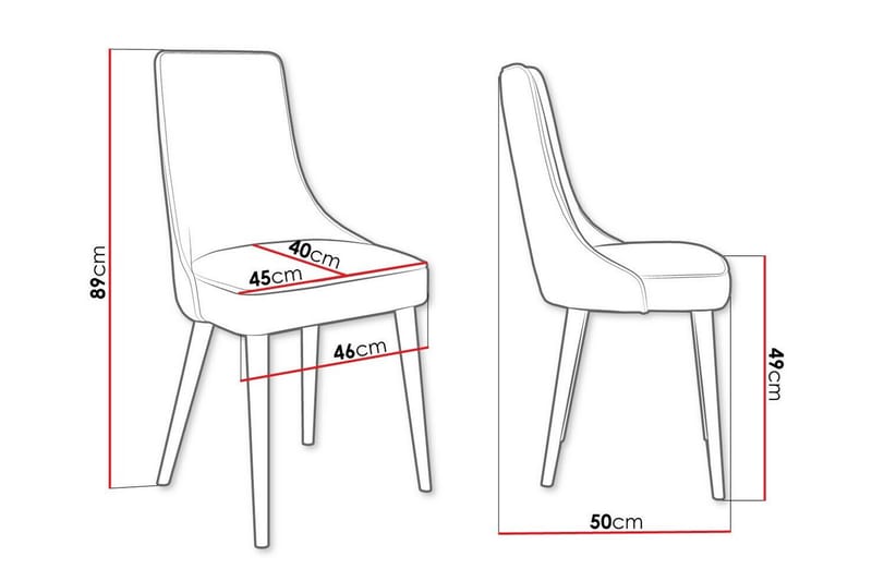 Spisestol Glenarm - Beige/Svart - Møbler - Stoler - Spisestuestoler & kjøkkenstoler