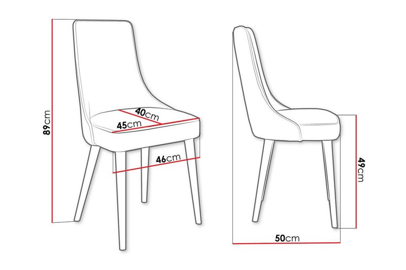 Spisestol Glenarm - Beige/Svart - Møbler - Stoler - Spisestuestoler & kjøkkenstoler