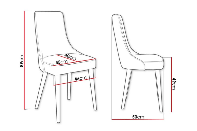 Spisestol Glenarm - Beige/Svart - Møbler - Stoler - Spisestuestoler & kjøkkenstoler