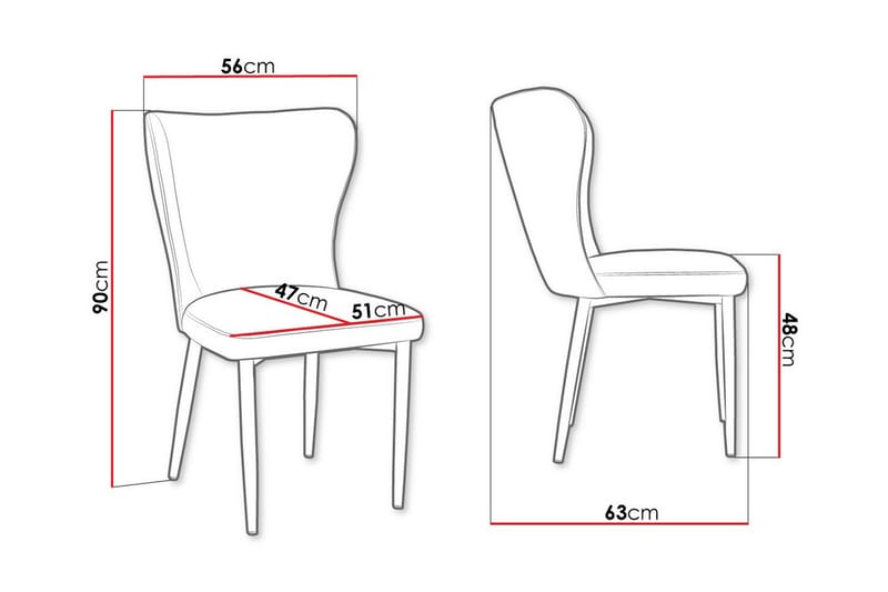 Spisestol Glenarm - Grå/Svart - Møbler - Stoler - Spisestuestoler & kjøkkenstoler