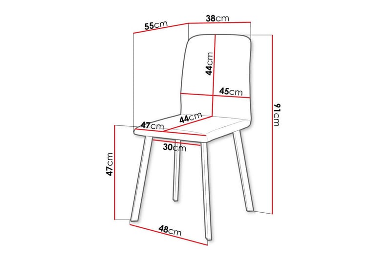 Spisestol Narberth - Beige/Svart - Møbler - Stoler - Spisestuestoler & kjøkkenstoler