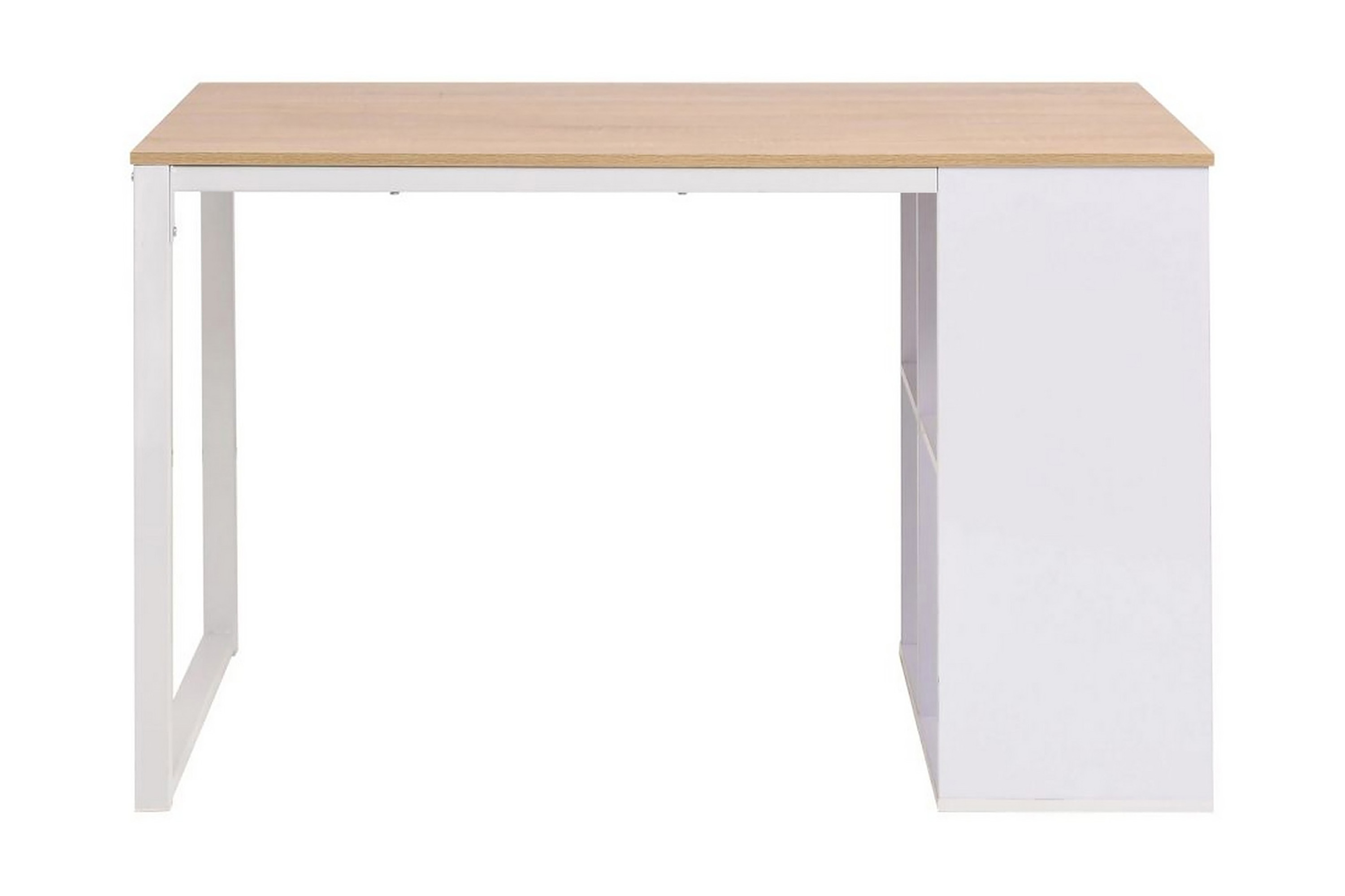 Be Basic Skrivebord 120x60x75 cm eik og hvit - Brun