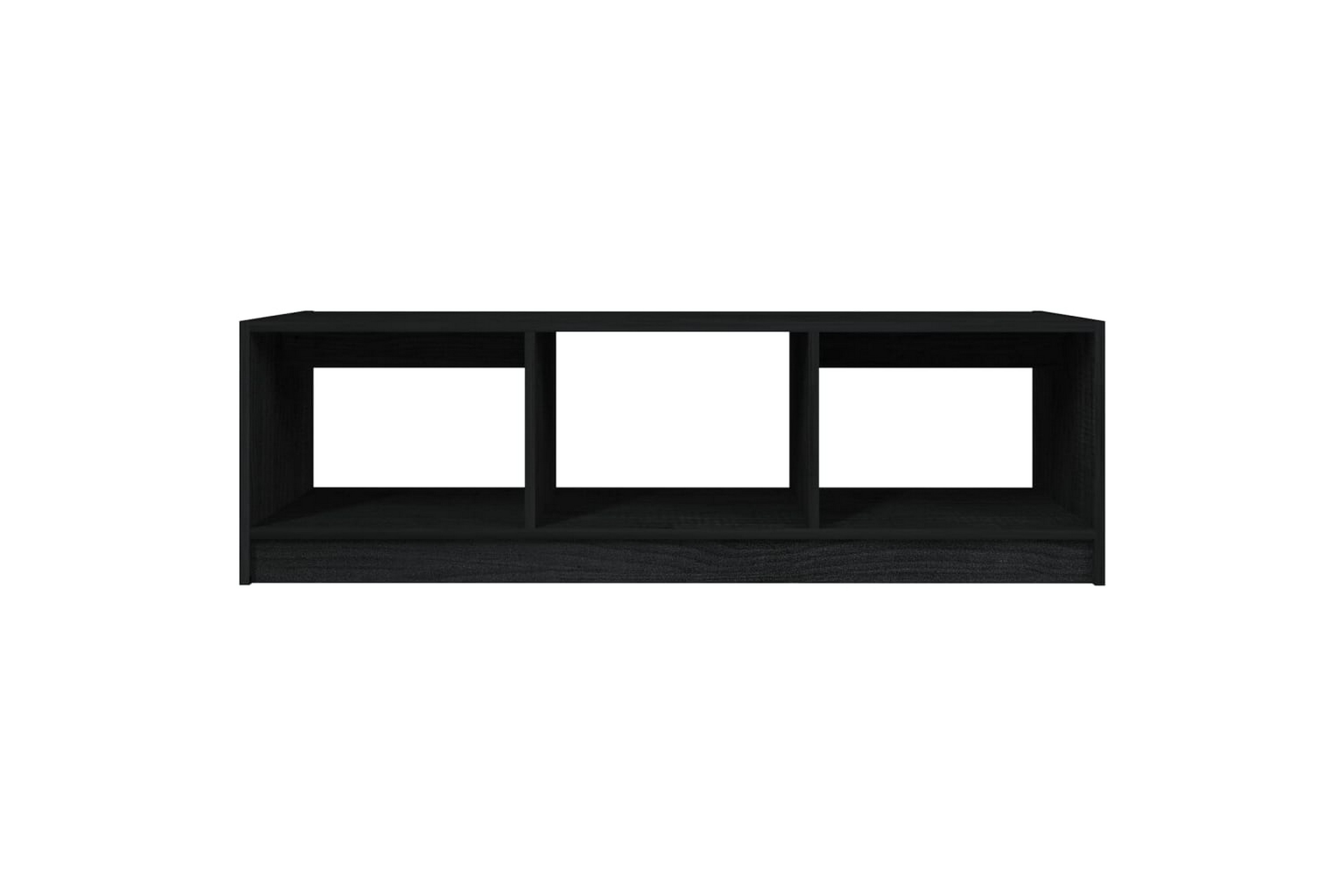 Be Basic Salongbord 110x50x34 cm heltre furu svart - Svart