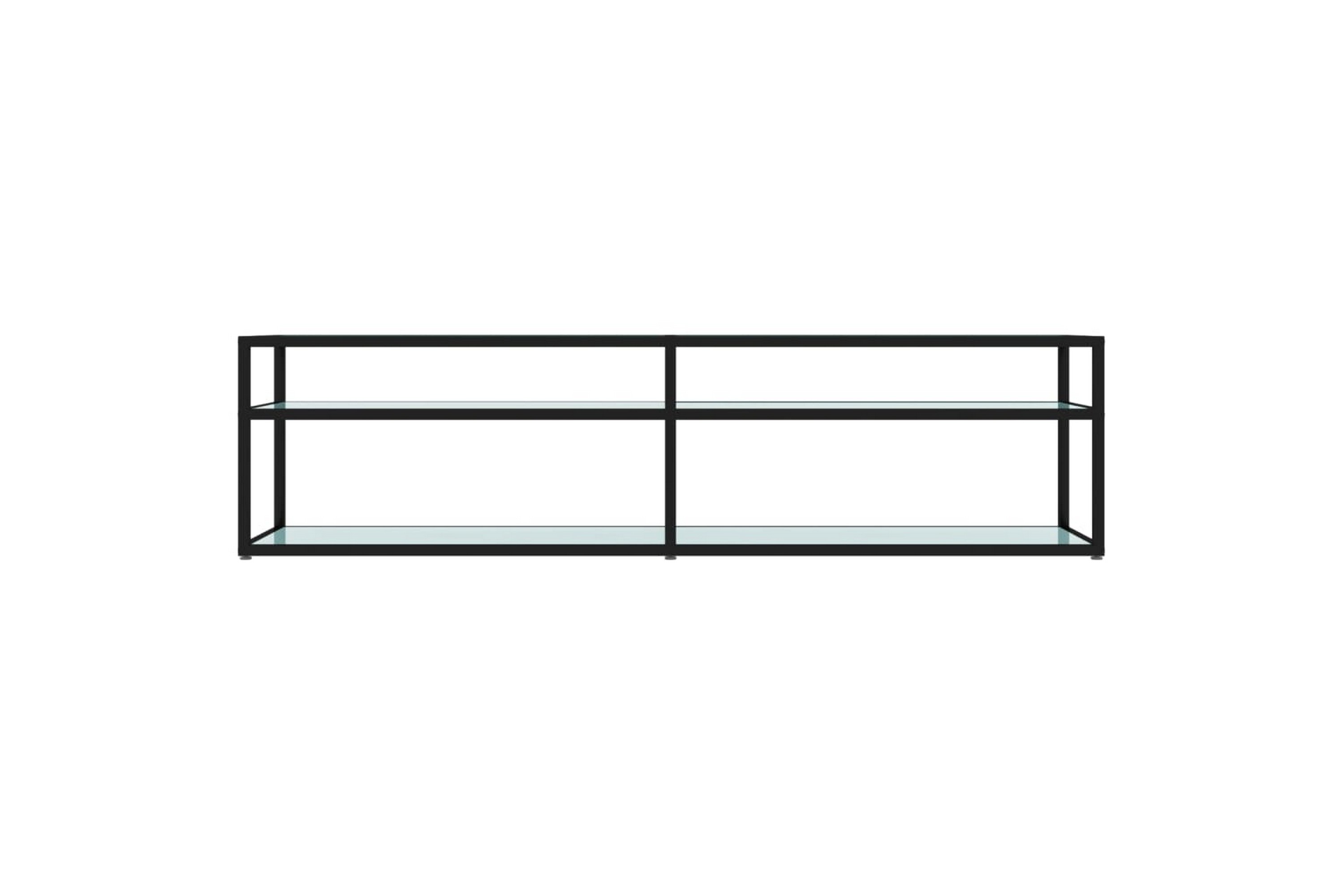 Be Basic TV-benk hvit marmor 160x40x40,5 cm herdet glass - Hvit