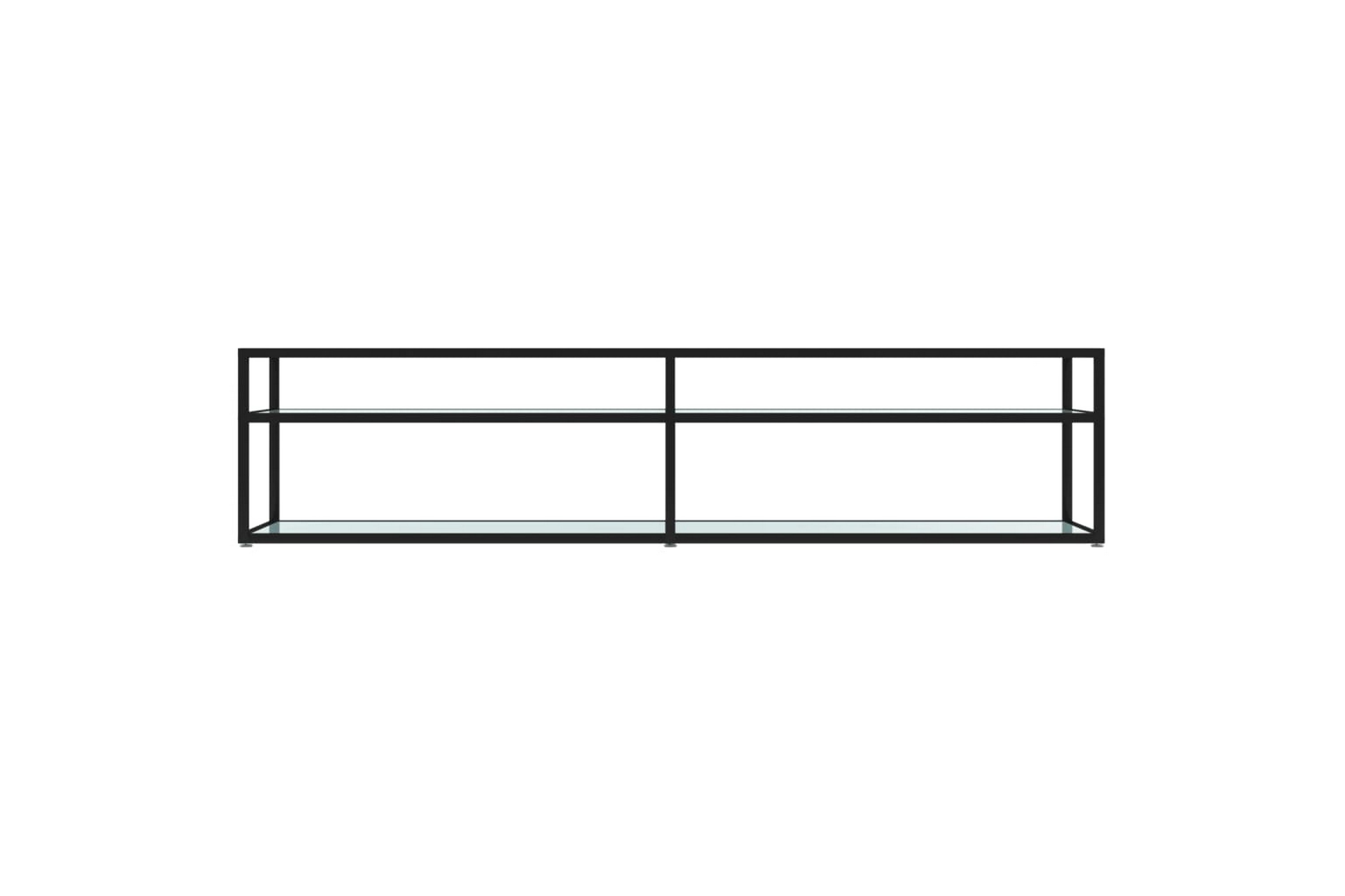 Be Basic TV-benk hvit marmor 180x40x40,5 cm herdet glass - Hvit