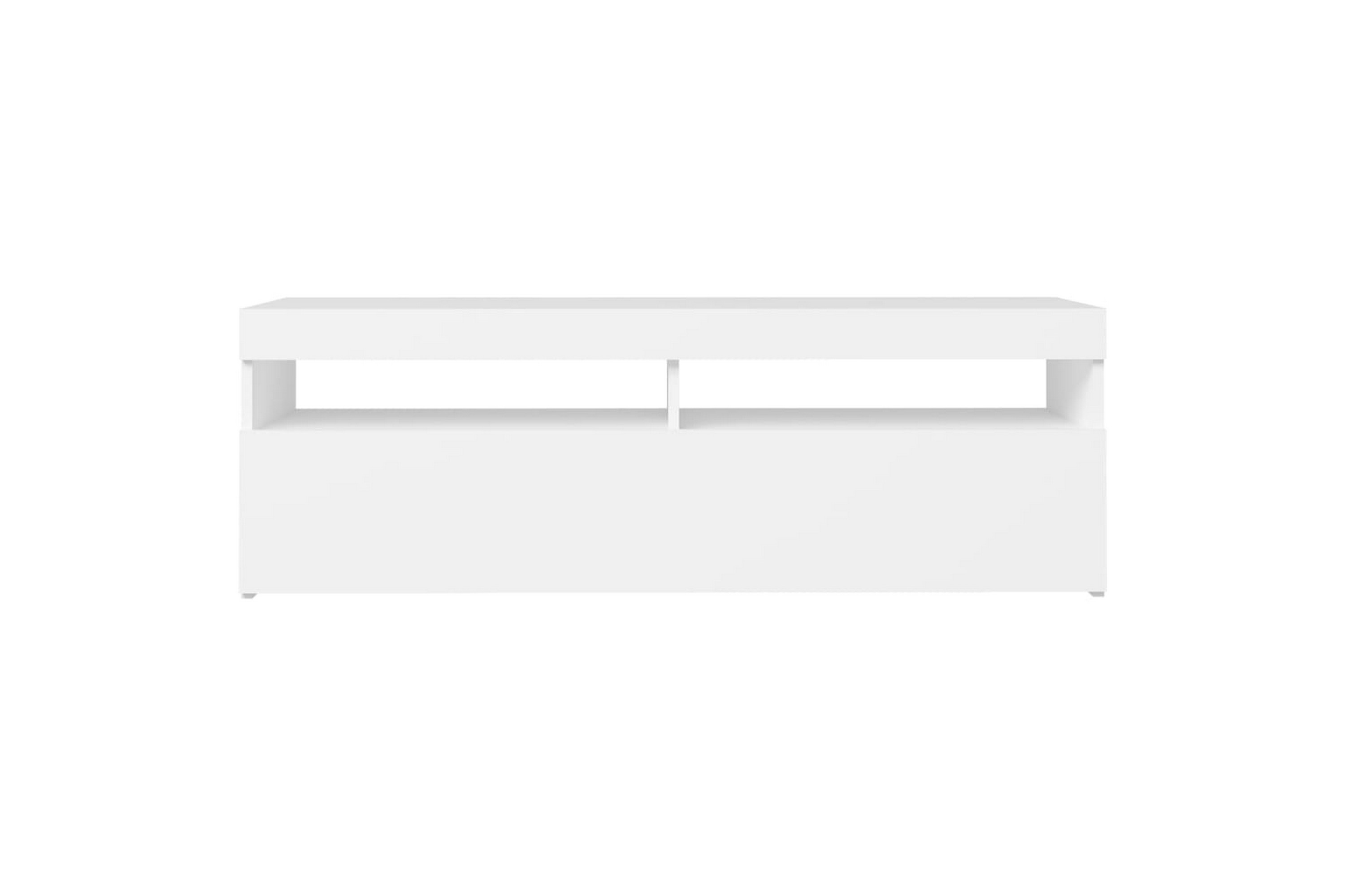 Be Basic TV-benk med LED-lys hvit 120x35x40 cm - Hvit