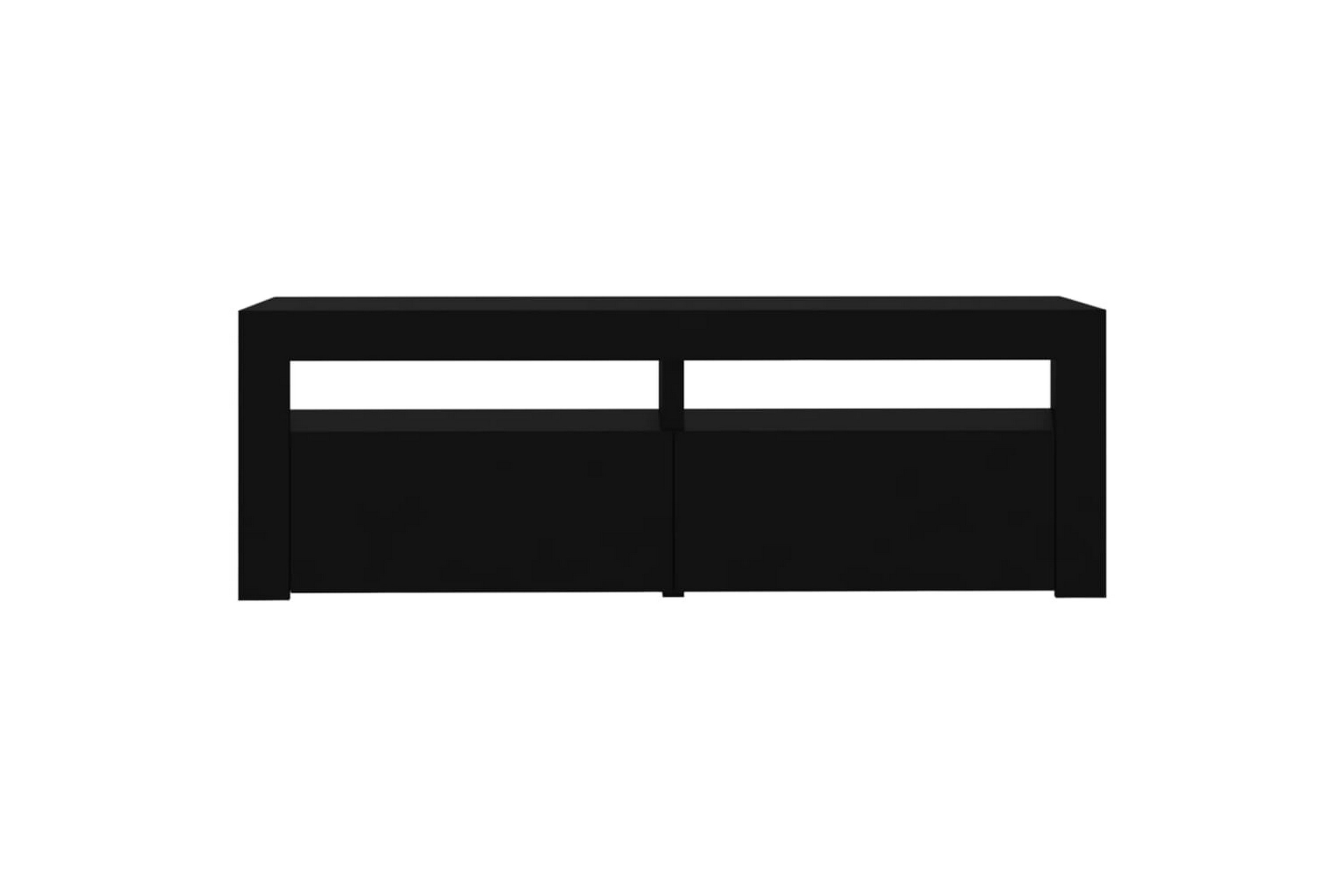 Be Basic TV-benk med LED-lys svart 120x35x40 cm - Svart