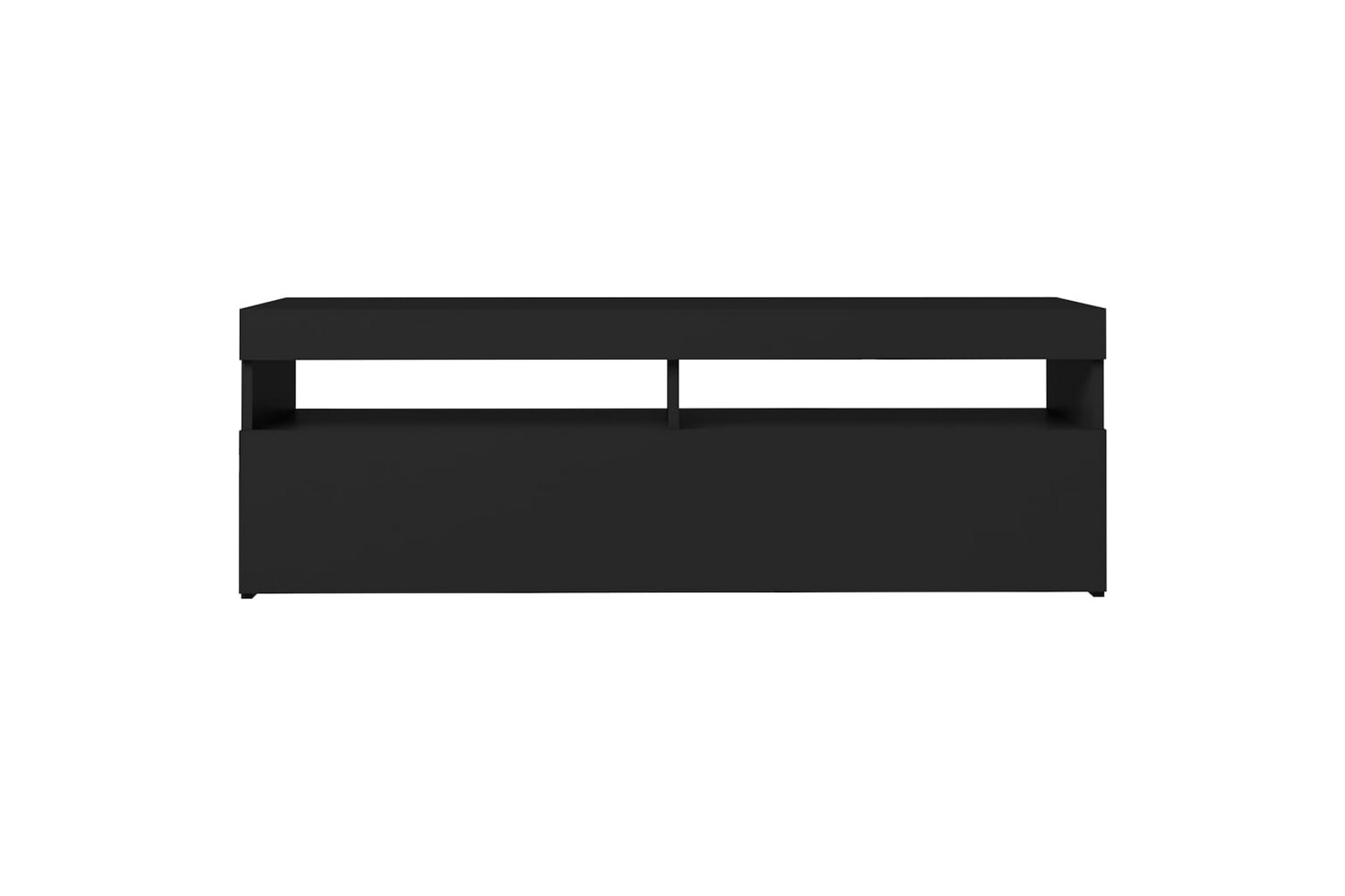 Be Basic TV-benk med LED-lys svart 120x35x40 cm - Svart