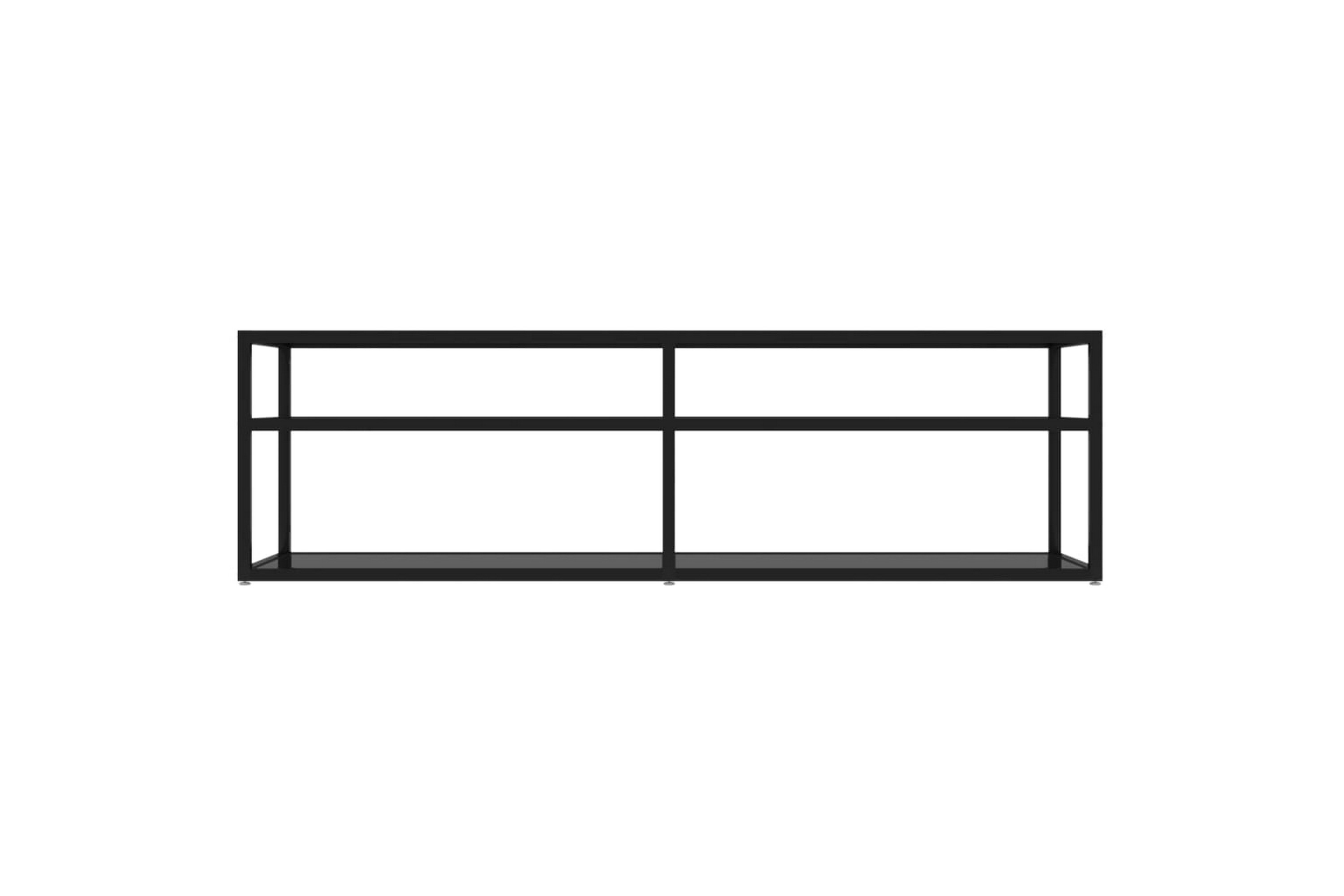 Be Basic TV-benk svart 140x40x40,5 cm herdet glass - Svart