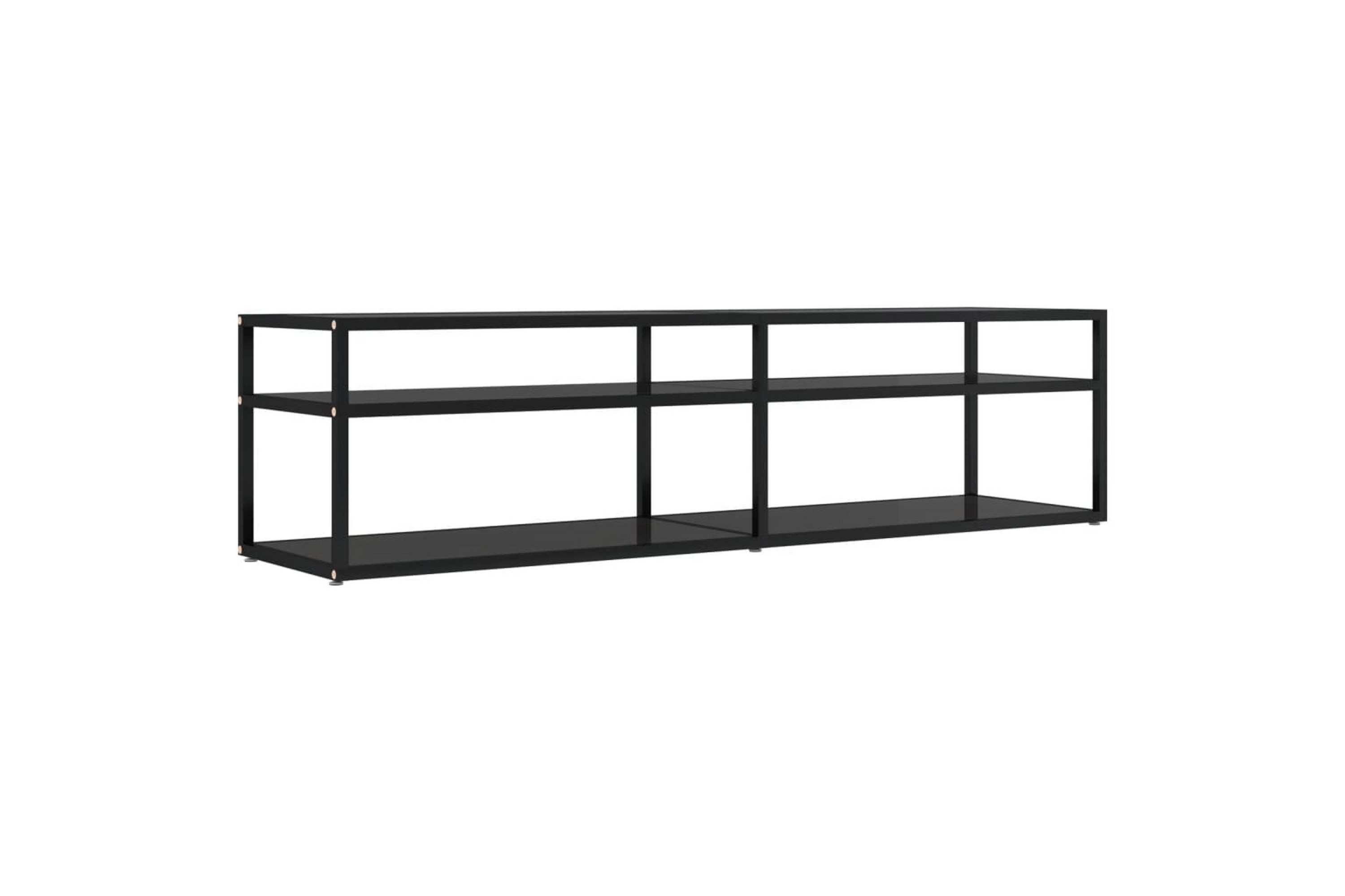 Be Basic TV-benk svart 160x40x40,5 cm herdet glass - Svart