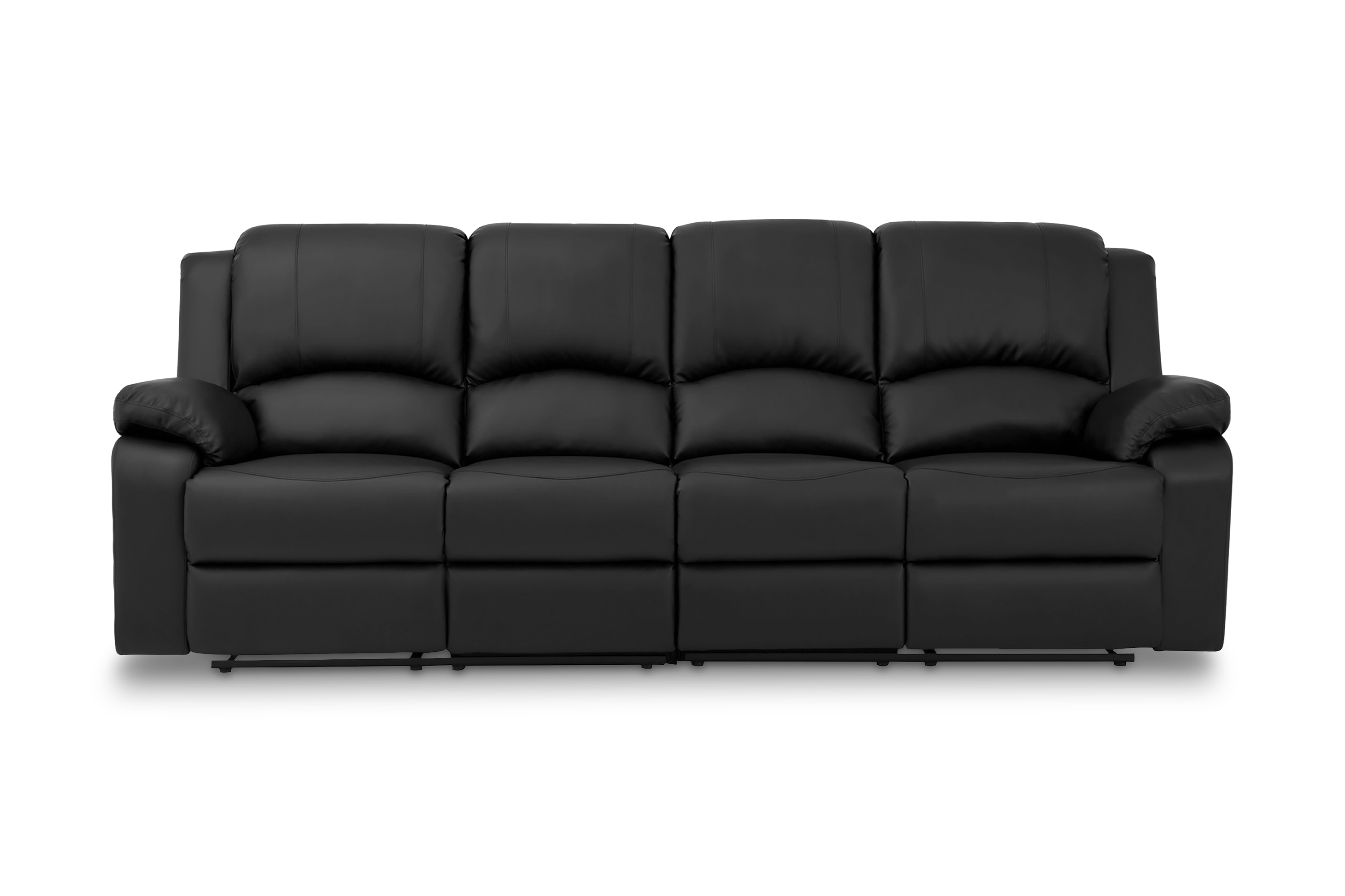 Reclinersofa Navarro 4-seter Kunstlær - Svart