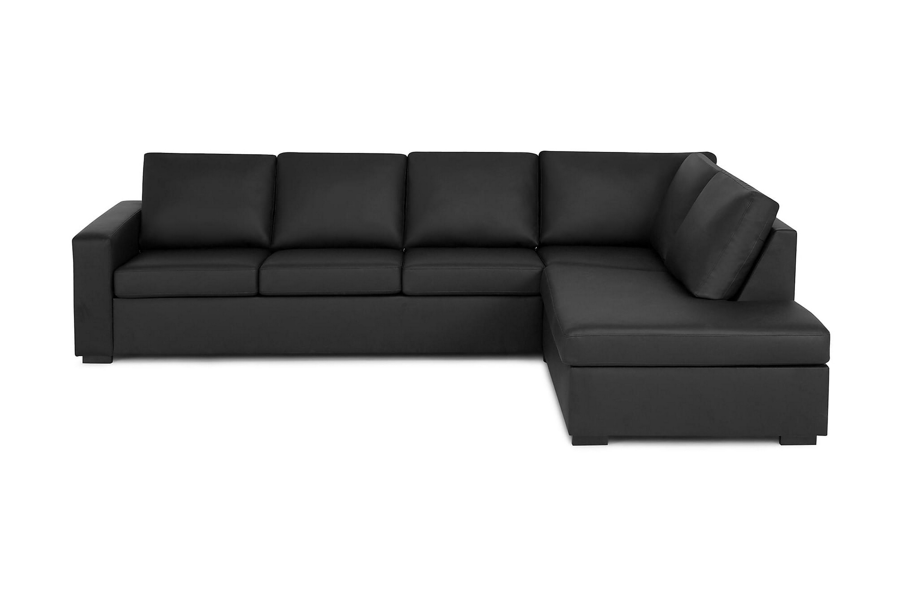 Scandinavian Choice Sofa Nevada 3-seter med Sjeselong Høyre Kunstlær - Svart