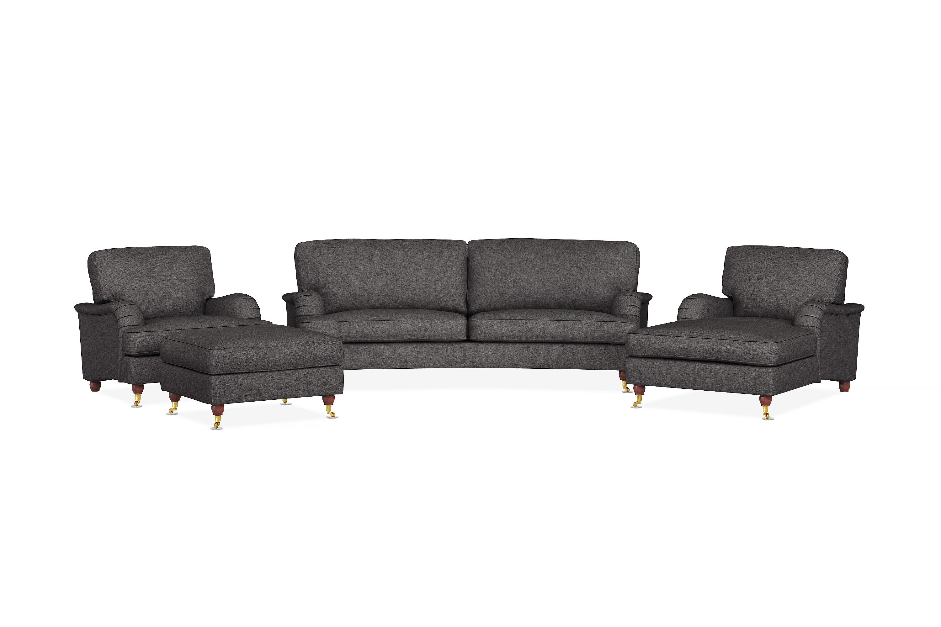 Sofa Granitur hotsell 3er-Set(2 Sofas & 1 hocker) Grau Stoff