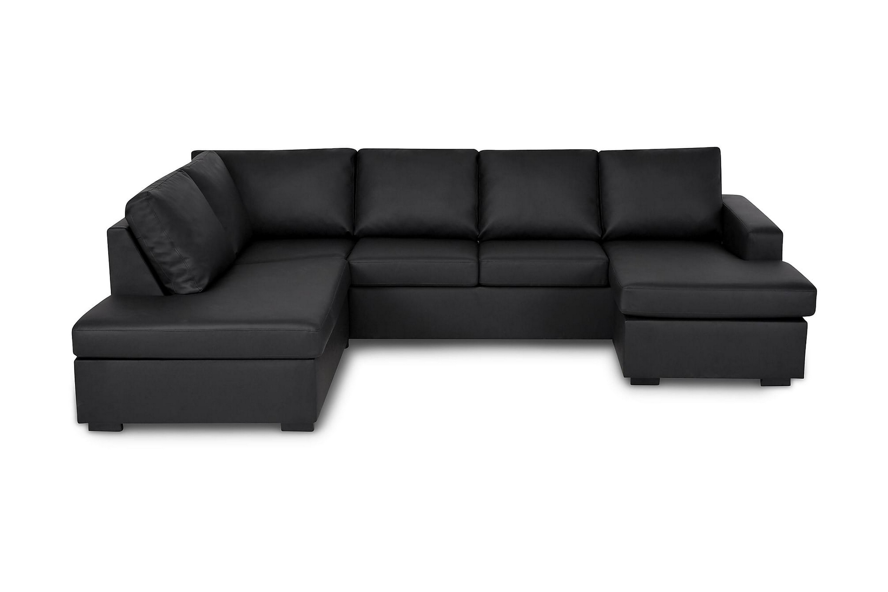 Scandinavian Choice U-sofa Nevada Large Divan Høyre - Svart Kunstlær