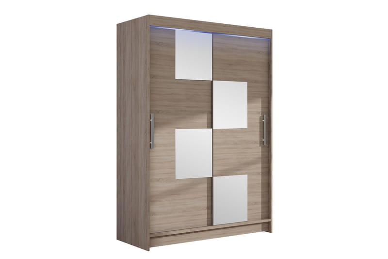 Estella Garderobe med Speil 120x200 cm - Beige - Oppbevaring - Garderober & garderobesystem