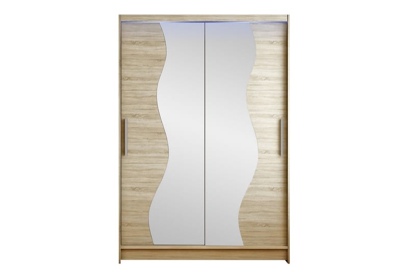 Estella Garderobe med Speil 120x200 cm - Beige - Oppbevaring - Garderober & garderobesystem