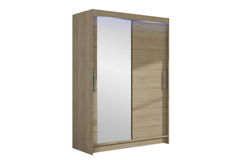 Estella Garderobe med Speil 120x200 cm - Beige - Oppbevaring - Garderober & garderobesystem