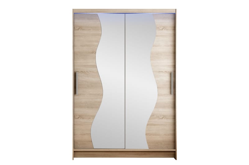 Estella Garderobe med Speil 120x200 cm - Beige - Oppbevaring - Garderober & garderobesystem