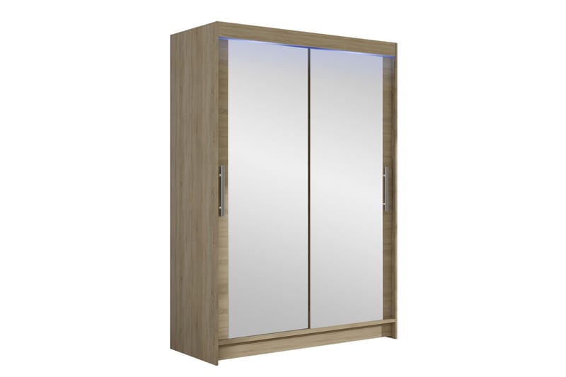 Estella Garderobe med Speil 120x200 cm - Beige - Oppbevaring - Garderober & garderobesystem