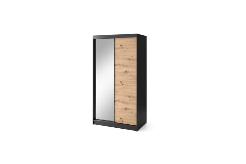 Garderobe med Speil Esville 120x220 cm - Brun - Oppbevaring - Garderober & garderobesystem