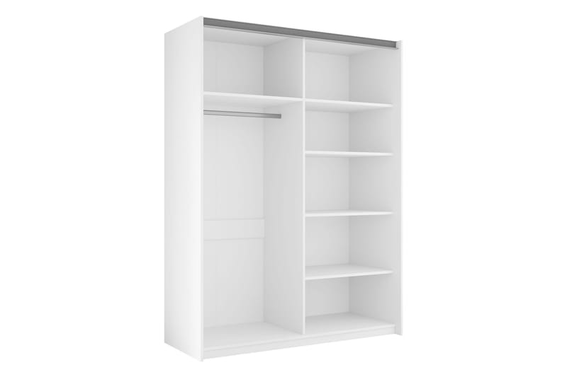 Garderobe med Speil Haparanda 150 cm - Hvit - Oppbevaring - Garderober & garderobesystem