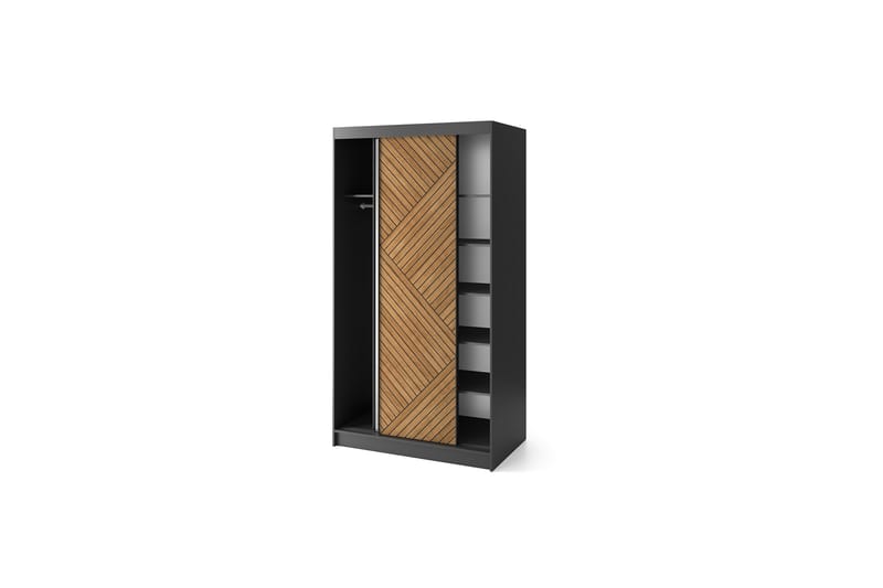 Garderobe med Speil Marrphy 120x220 cm - Brun - Oppbevaring - Garderober & garderobesystem