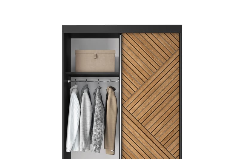 Garderobe med Speil Marrphy 120x220 cm - Brun - Oppbevaring - Garderober & garderobesystem