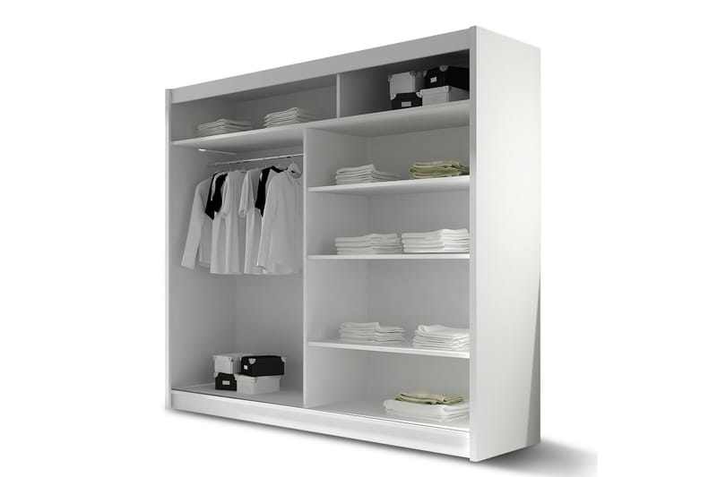 Garderobe med speil Praha 180x215 cm - Svart - Oppbevaring - Garderober & garderobesystem