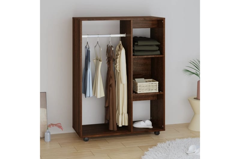 beBasic Garderobe brun eik 80x40x110 cm konstruert tre - Brun - Oppbevaring - Garderober & garderobesystem