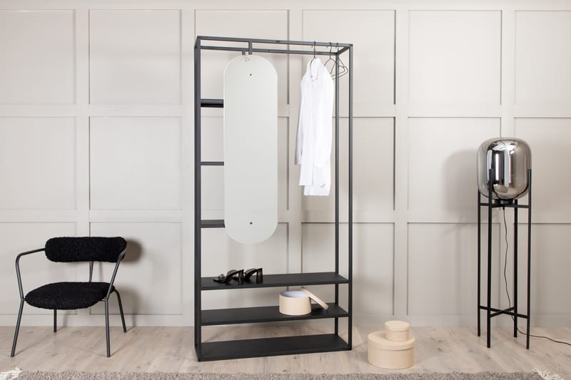 Classe Garderobe 100x200 cm - Svart - Oppbevaring - Garderober & garderobesystem