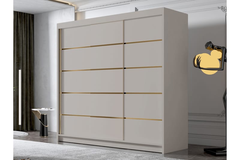 Dianna Garderobe 200x215 cm - Beige - Oppbevaring - Garderober & garderobesystem