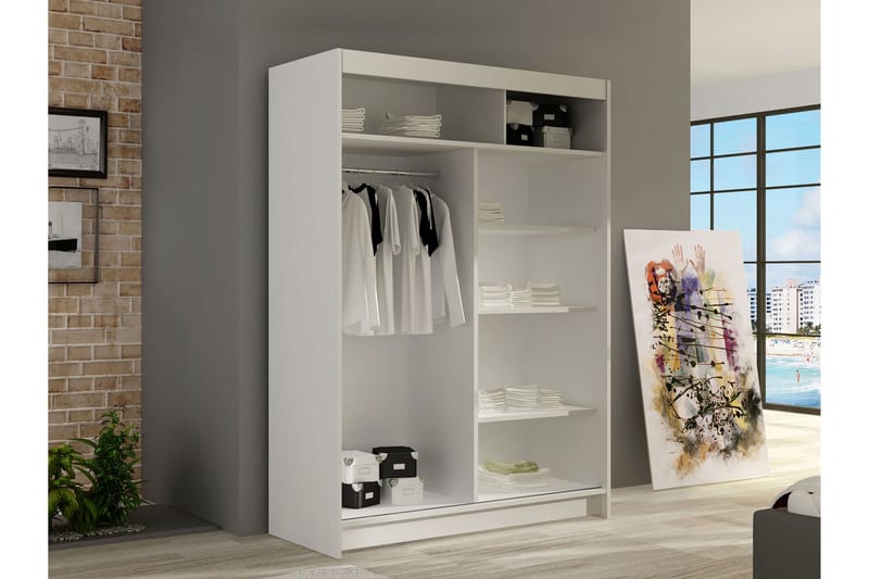 Estella Garderobe 120x200 cm - Beige - Oppbevaring - Garderober & garderobesystem