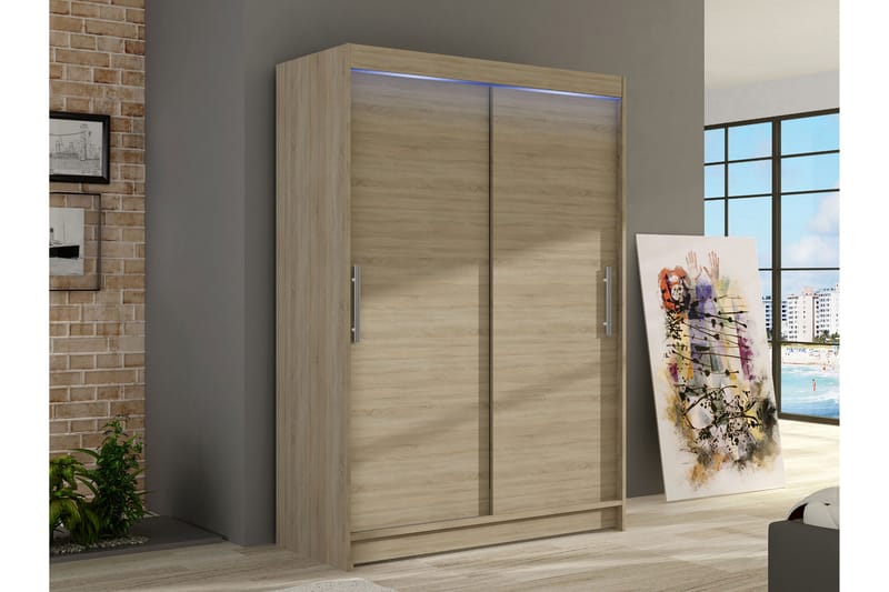 Estella Garderobe 120x200 cm - Beige - Oppbevaring - Garderober & garderobesystem