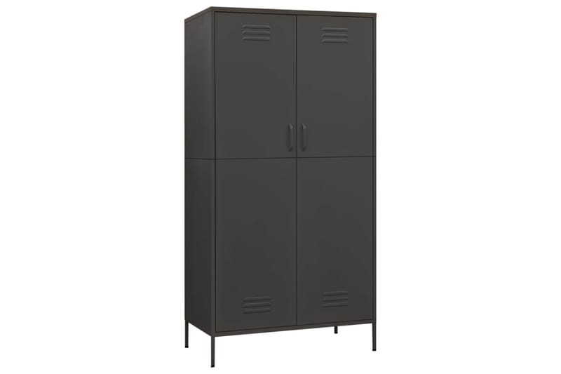 Garderobe antrasitt 90x50x180 cm stål - Antrasittgrå - Oppbevaring - Garderober & garderobesystem